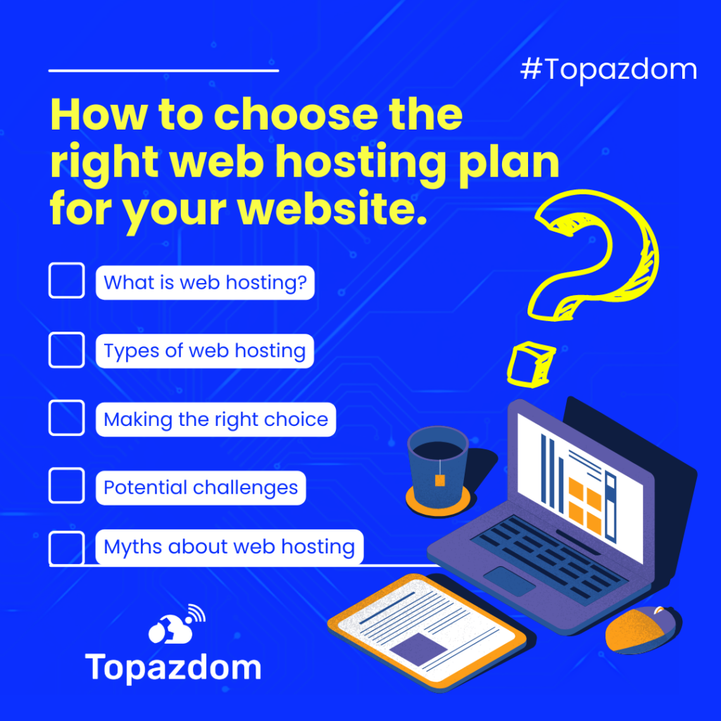 choosing the right website hosting - topazdom.com